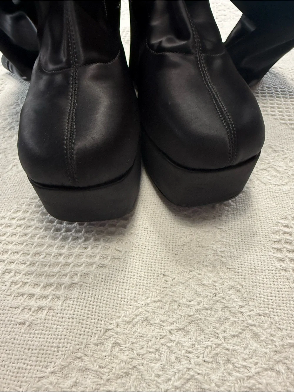 SHEIN Black Platform Mid Calf Boots (9)